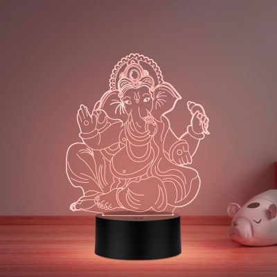 The Lord Ganesha Night lamp Color Changing Led Light with Remote Control  Decoration Lamp Gift for Diwali